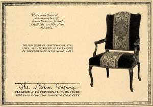 1920 Ad Nahon Reproduction Furniture French Spanish etc - ORIGINAL GF2