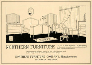1918 Ad Northern Furniture Co. Bedroom Home Decoration - ORIGINAL GF2