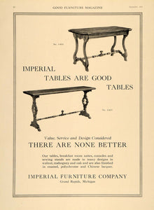 1918 Ad Style No 1460 1469 Tables Imperial Furniture Co - ORIGINAL GF3