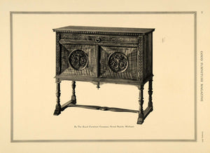 1919 Print Chest Cabinet Royal Furniture Company Table ORIGINAL HISTORIC GF3