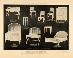 1916 Print Phoenix Furniture Company Bureau Louis XVI ORIGINAL HISTORIC GF3