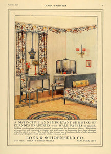 1917 Ad Elandes Draperies Wallpapers Loeb & Schoenfeld - ORIGINAL GF3