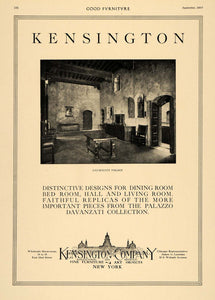 1917 Ad Davanzati Palace Kensington Company Furniture - ORIGINAL ADVERTISING GF3