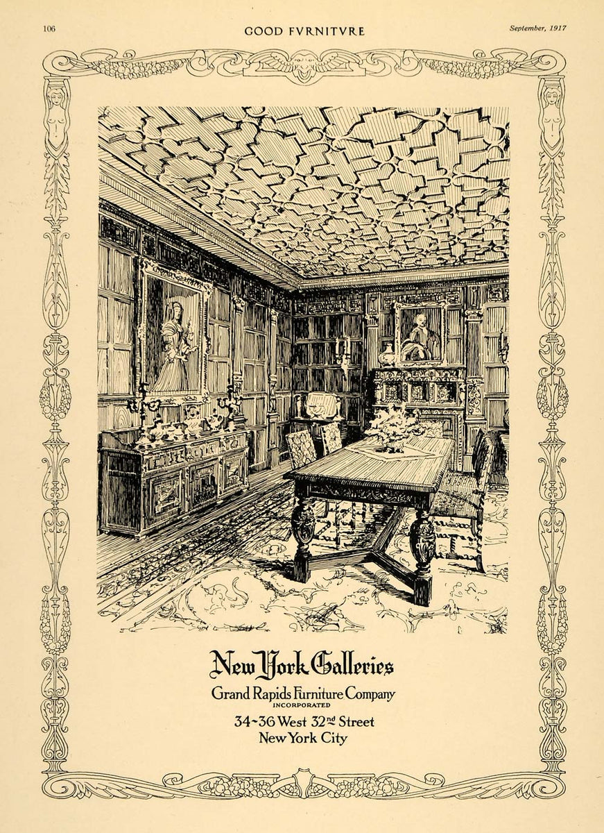 Arthur Kirkpatrick 1917 Ad Grand Rapids Furniture Company New York Gallery - ORIGINAL GF3 ...