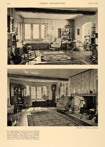 1930 Print Living Room Furnish Designs Russell Walcott ORIGINAL HISTORIC GF4