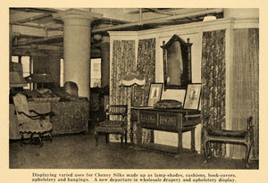 1920 Print Display Cheney Silks Lamp Shades Cushions - ORIGINAL HISTORIC GF4