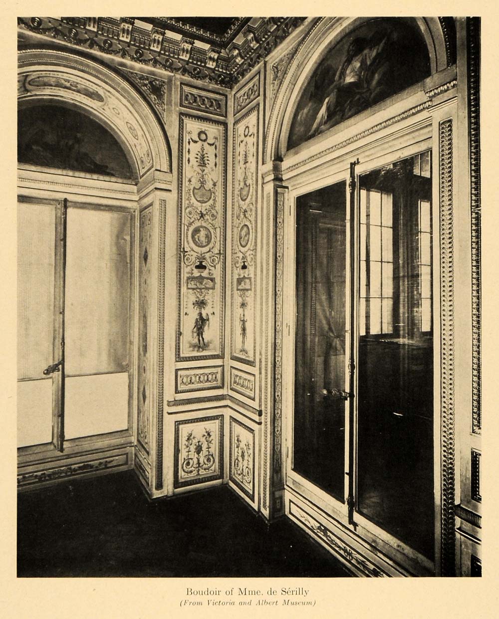 1920 Print Boudoir de Serilly Victoria Albert Museum - ORIGINAL HISTORIC GF4
