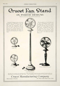 1916 Ad Vintage Fan Stands Crucet Manufacturing 256 West 28th Street NYC GF5