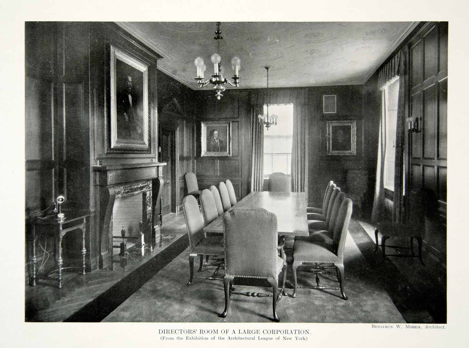 1918 Print Director's Room Corporate Interior Design Benjamin W. Morris GF5