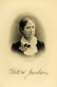 1889 Photogravure Kate Jackson Friend Frances Willard Genesee Wesleyan GFY1