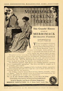1910 Ad Merrimack Manufacturing Duckling Fleece Kimono - ORIGINAL GH2