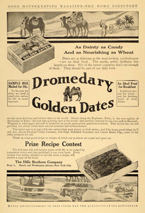 1910 Ad Dromedary Golden Dates Hills Brothers Company - ORIGINAL ADVERTISING GH2
