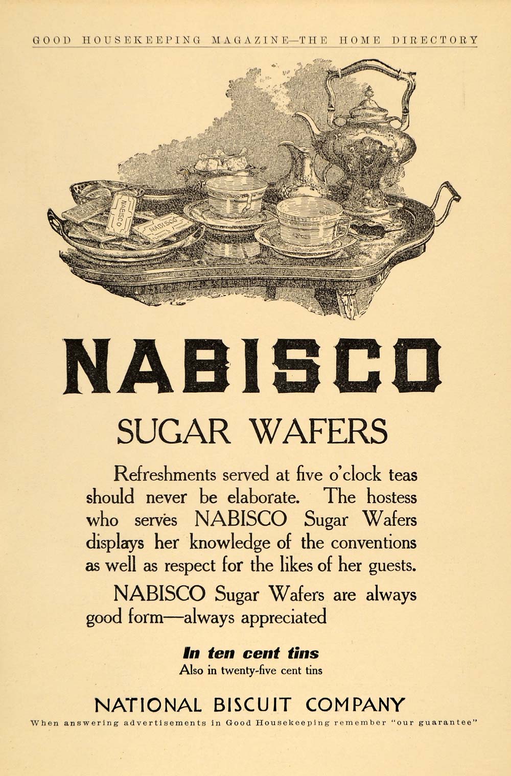1910 Ad Nabisco Sugar Wafer Worlds Largest Bakery Kraft - ORIGINAL GH2