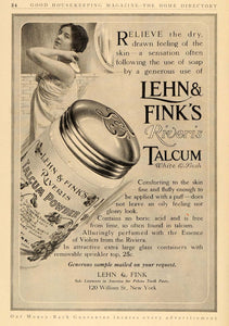 1911 Ad Lehn & Fink Riveris Talcum Powder Cosmetics - ORIGINAL ADVERTISING GH2