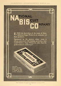 1912 Ad National Biscuit Nabisco Sugar Wafers Box - ORIGINAL ADVERTISING GH2