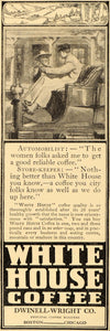 1910 Ad Dwinell-Wright White House Coffee Automobilist - ORIGINAL GH2
