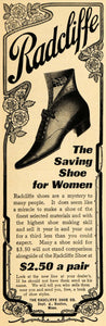 1902 Ad Radcliffe Shoes For Women Leather Floral Boston - ORIGINAL GH2