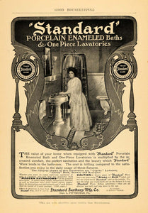 1905 Ad Standard Porcelain Enamel Baths Lavatories PA - ORIGINAL ADVERTISING GH2