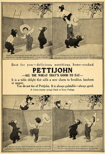 1904 Ad Pettijohn Food Pettibear Cub Pear Tree Comic - ORIGINAL ADVERTISING GH2