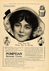 1912 Ad Pompeian Massage Cream Unique Jar Pricing - ORIGINAL ADVERTISING GH2