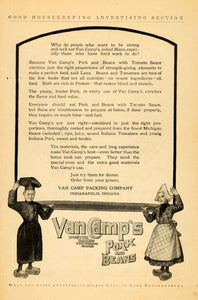 1905 Ad Van Camp Pork Beans Hans and Lena Kids Indiana - ORIGINAL GH2