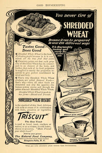 1904 Ad Shredded Wheat Cereal Triscuit the New Toast - ORIGINAL ADVERTISING GH2