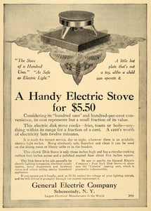 1911 Ad General Electric Handy Stove Kitchen Appliances - ORIGINAL GH3