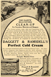 1909 Ad Daggett & Ramsdell Perfect Cold Skin Cream - ORIGINAL ADVERTISING GH3