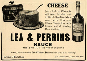 1909 Ad John Duncan's Sons Lea & Perrin Sauce Condiment - ORIGINAL GH3