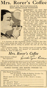 1911 Ad Climax Coffee & Baking Powder Co. Rore Drink - ORIGINAL ADVERTISING GH3