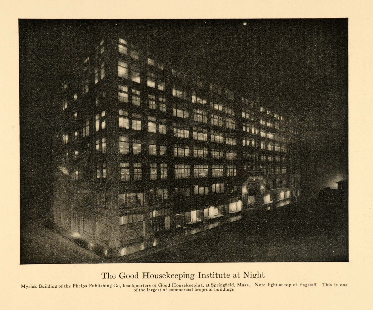 1909 Print Good Housekeeping Institute Myrick Building ORIGINAL HISTORIC GH3
