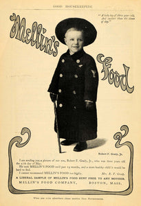 1904 Ad Mellin's Baby Food Robert F. Grady Jr. Boston - ORIGINAL ADVERTISING GH3