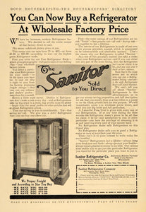 1909 Ad Sanitor Refrigerator Co. Kitchen Appliances - ORIGINAL ADVERTISING GH3