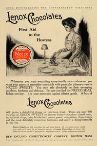 1909 Ad New England Confectionary Chocolates Box Sweets - ORIGINAL GH3