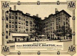 1904 Ad Hotel Somerset Building Luxury Lodging Boston - ORIGINAL ADVERTISING GH3