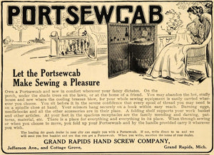 1909 Ad Grand Rapids Hand Screw Co. Portsewcab Sewing - ORIGINAL ADVERTISING GH3