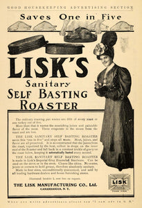 1906 Ad Lisk Basting Roaster Turkey Canandaigua Kitchen - ORIGINAL GH3