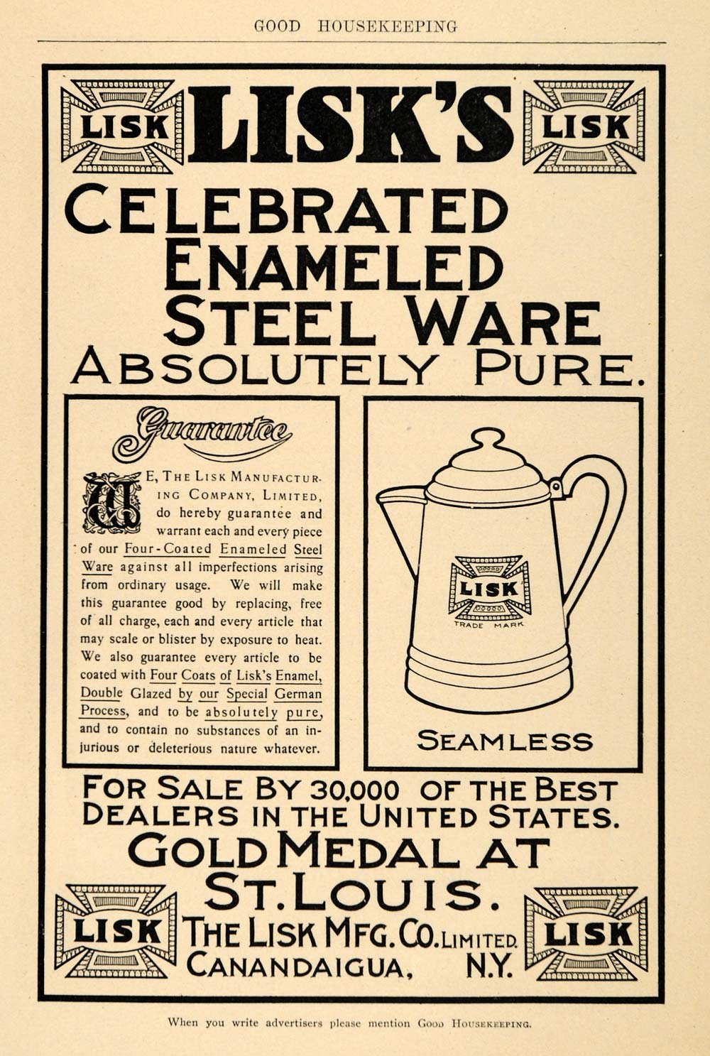 1904 Ad Gold Medal St. Louis Missouri Tea Kettle Coffee - ORIGINAL GH3