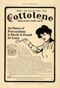 1904 Ad Cottolene N. K. Fairbank Shortening Food Baking - ORIGINAL GH3