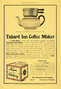 1904 Ad Tabard Inn Coffee Maker Food Philadelphia Tea - ORIGINAL ADVERTISING GH3