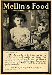 1902 Ad Mellin's Food Rome Guy Cothran Boston Georgia - ORIGINAL ADVERTISING GH3