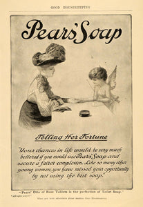 1902 Ad Pears Soap Rose Tablet Toilet Angel Cherub Skin - ORIGINAL GH3