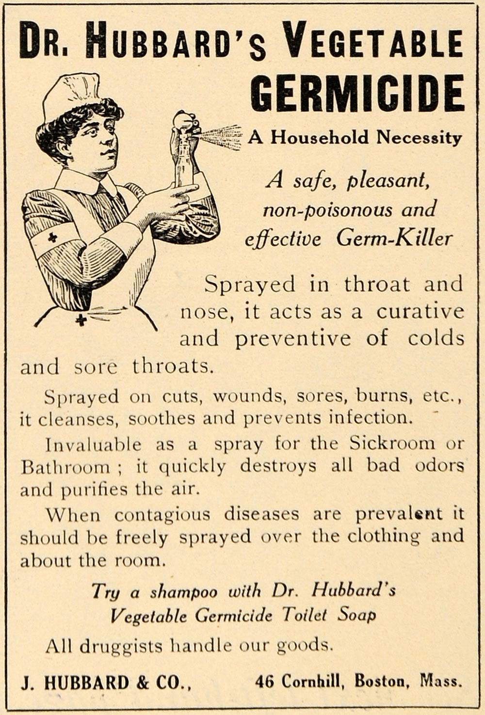 1910 Ad Dr. Hubbard Vegetable Germicide Toilet Soap - ORIGINAL ADVERTISING GH3