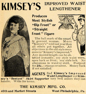 1902 Ad Kimsey's Waist Clothing Figure Woman Fashion - ORIGINAL ADVERTISING GH3
