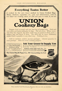 1912 Ad Union Cookery Bags Potatoes Food Preparation - ORIGINAL ADVERTISING GH3