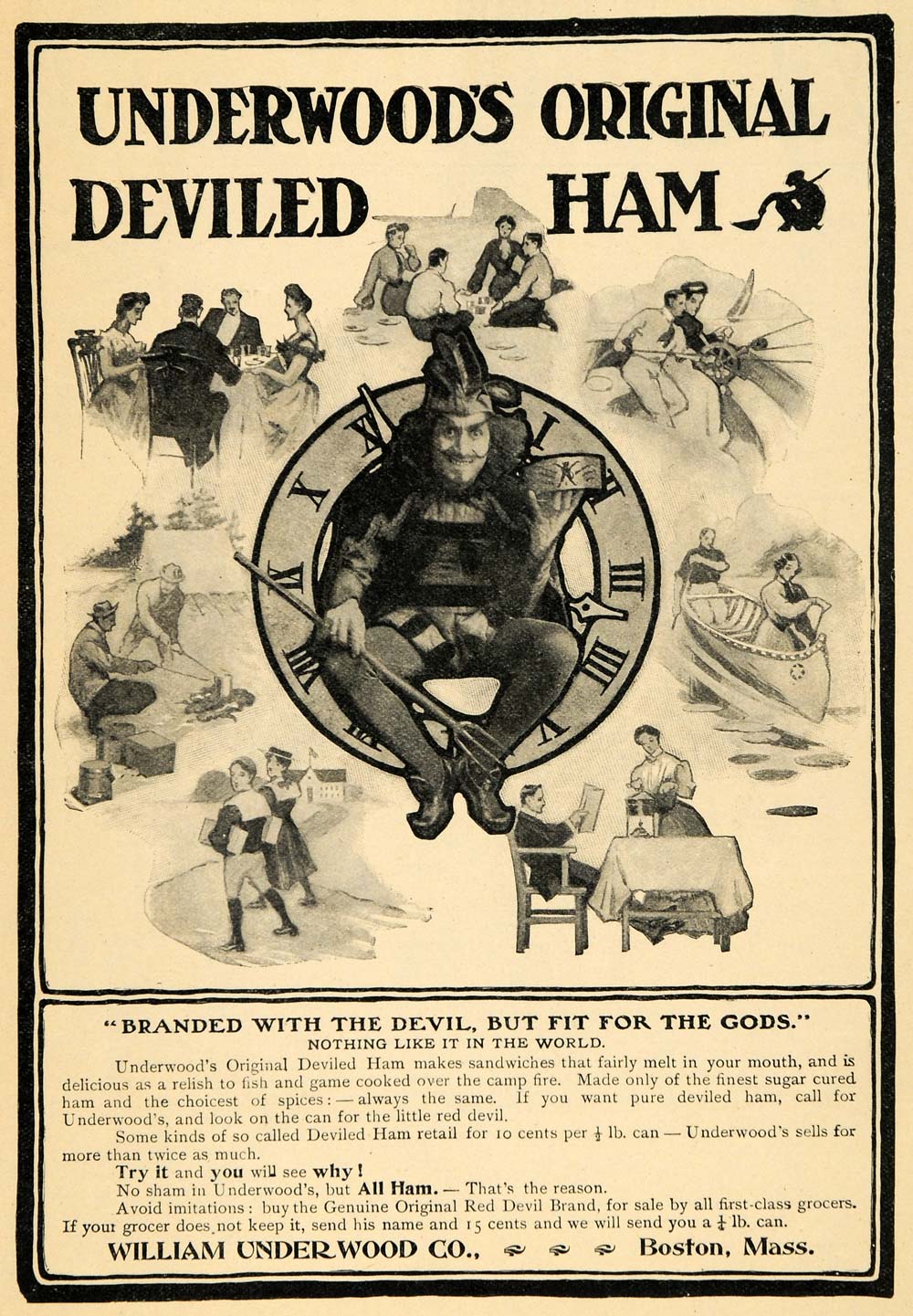 1906 Ad William Underwood's Canned Original Deviled Ham - ORIGINAL GH3