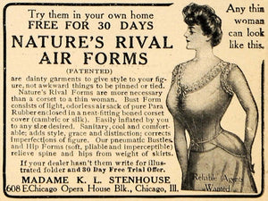 1906 Ad K. L. Stenhouse Nature's Rival Forms Hips Bust - ORIGINAL GH3