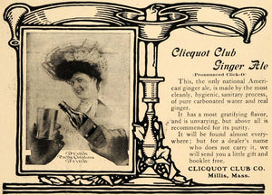 1907 Ad Clicquot Club Ginger Ale Pretty Creature Drink - ORIGINAL GH3