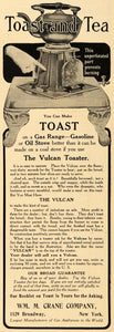 1907 Ad William M. Crane Vulcan Toaster Range Oil Stove - ORIGINAL GH3
