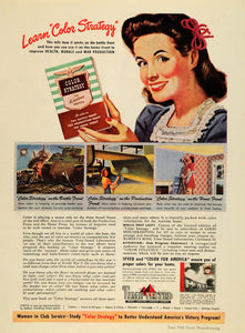 1943 Ad Paint Varnish Color Strategy Battle Production - ORIGINAL GH4